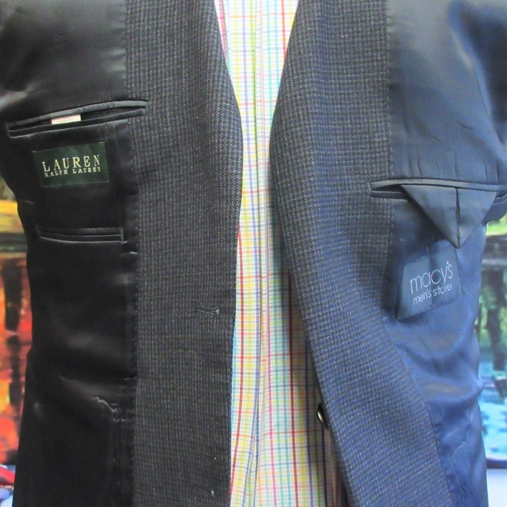40 L- RALPH LAUREN Mens 100% WOOL BLAZER/SPORT - Picture 6 of 7